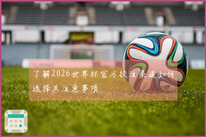 了解2026世界杯官方投注渠道如何选择及注意事项
